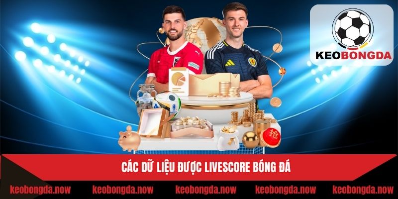 Các dữ liệu trong livescore bóng đá